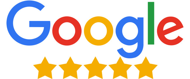 Google logo with five-star rating